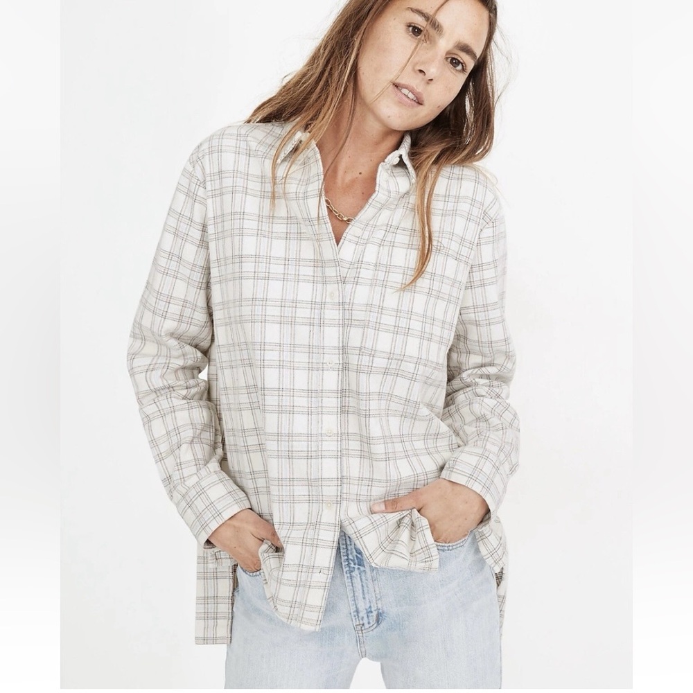 Madewell Corduroy Classic Ex-Boyfriend Shirt in Lombard Plaid